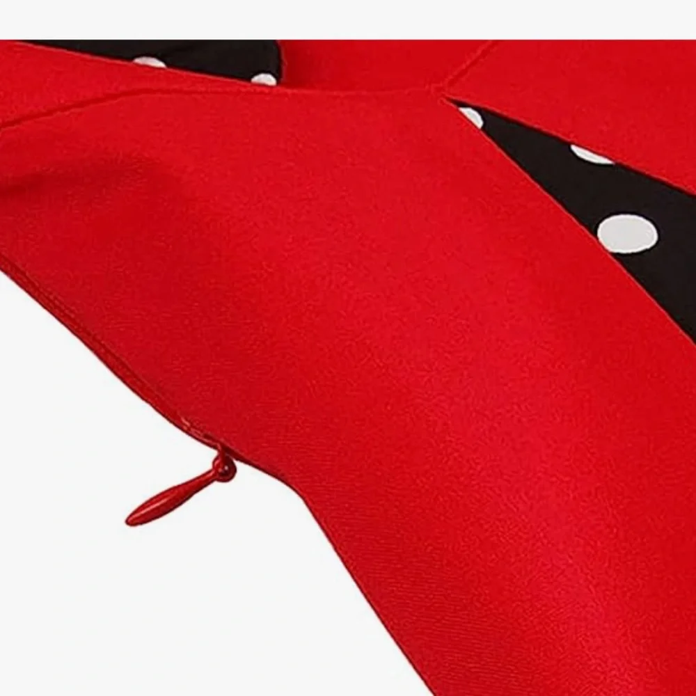 New Red Polka Dot Rockabilly Retro Sleeveless Summer Swing Dress Sz S - Picture 6 of 9